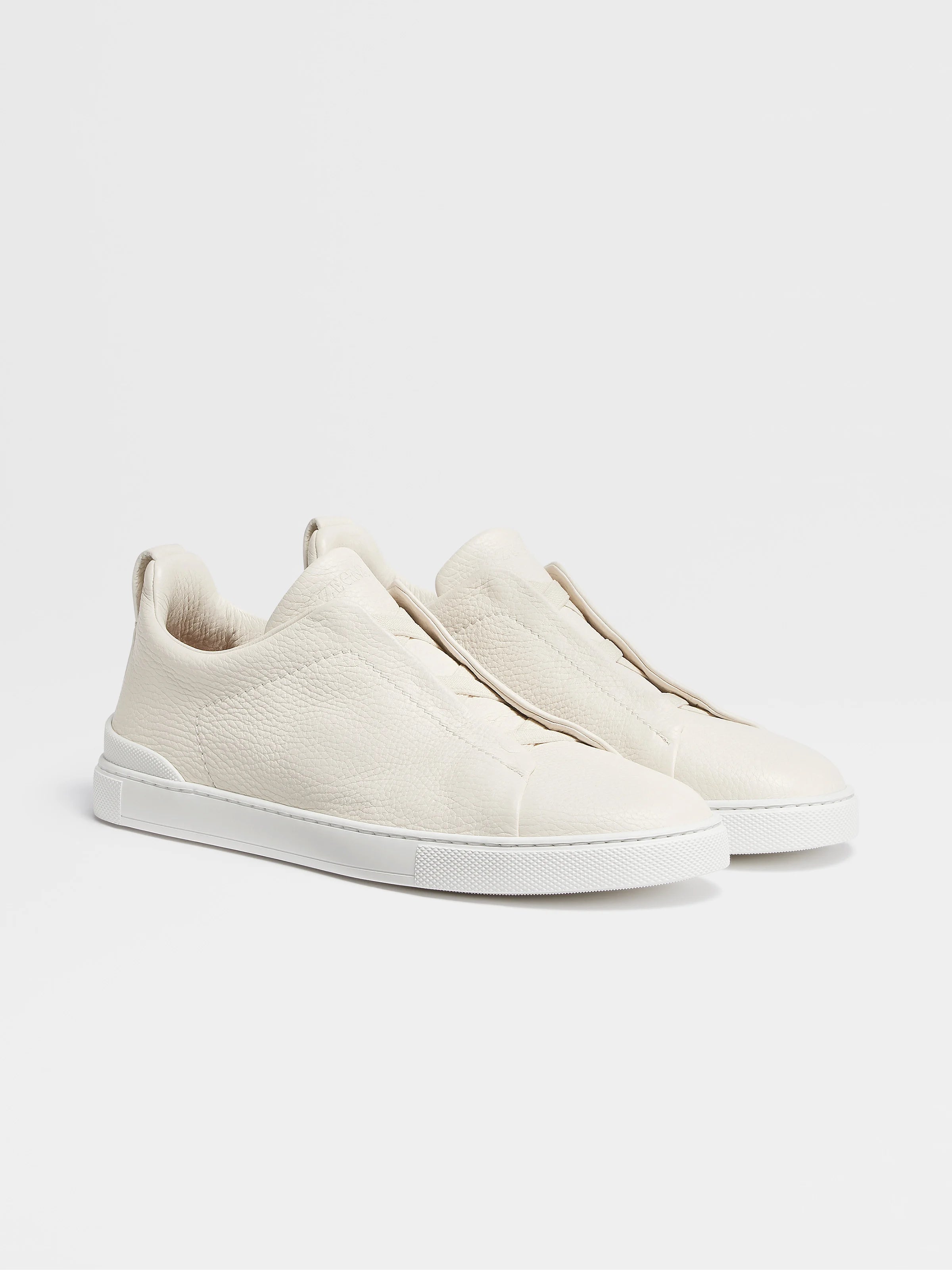Zegna Off White Triple Stitch Sneakers