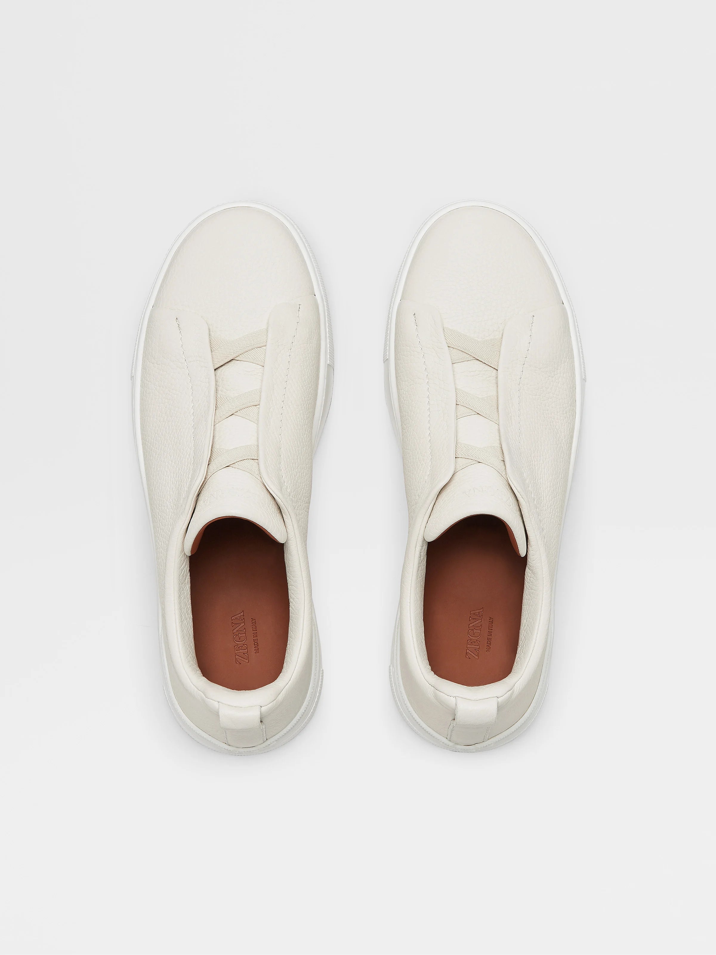 Zegna Off White Triple Stitch Sneakers