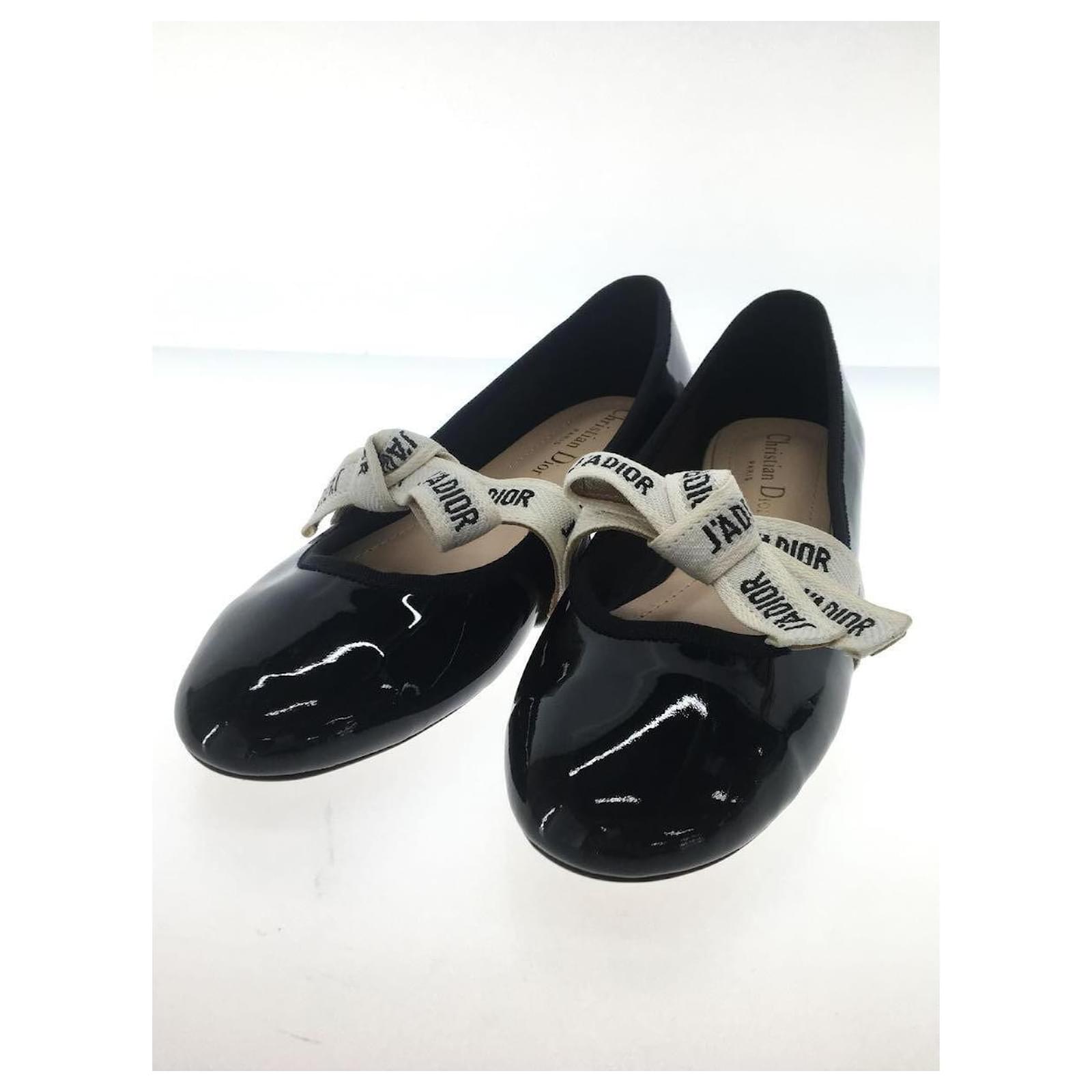 Christian Dior Flat BLK Enamel Black