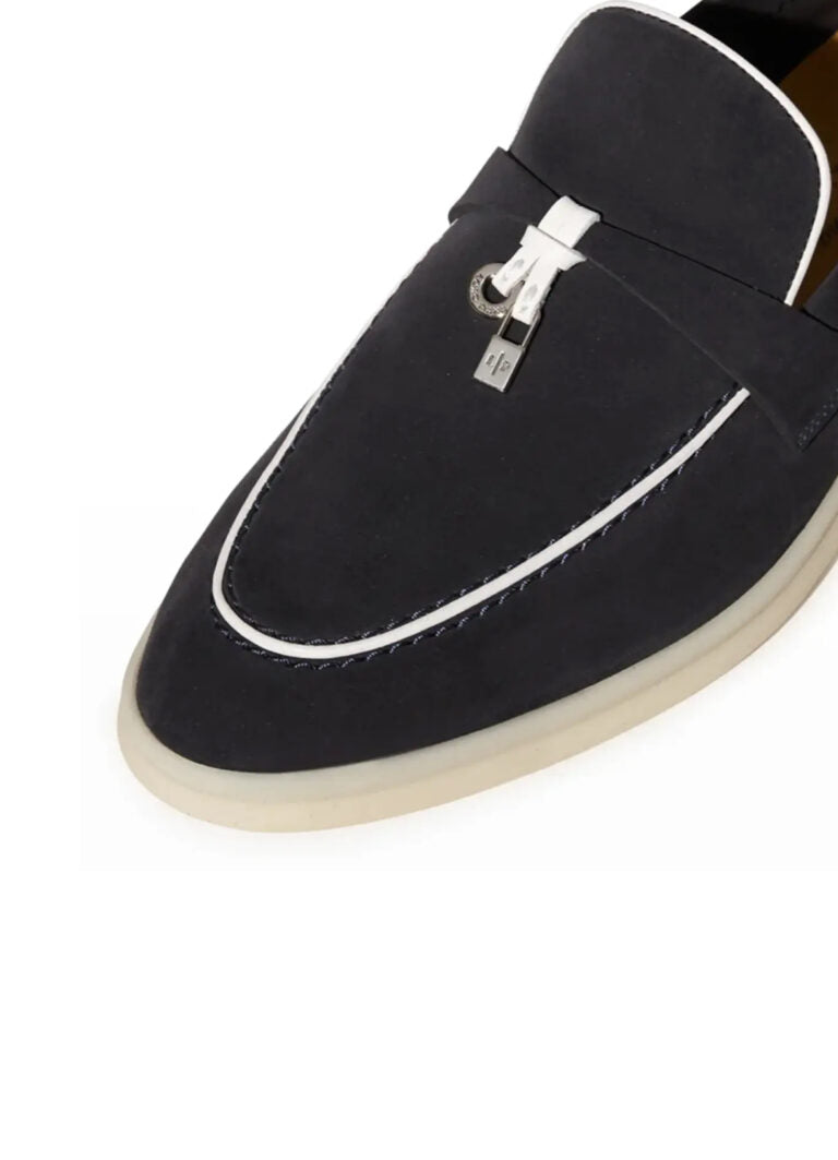 Loro Piana Loafer Charm Black White Line