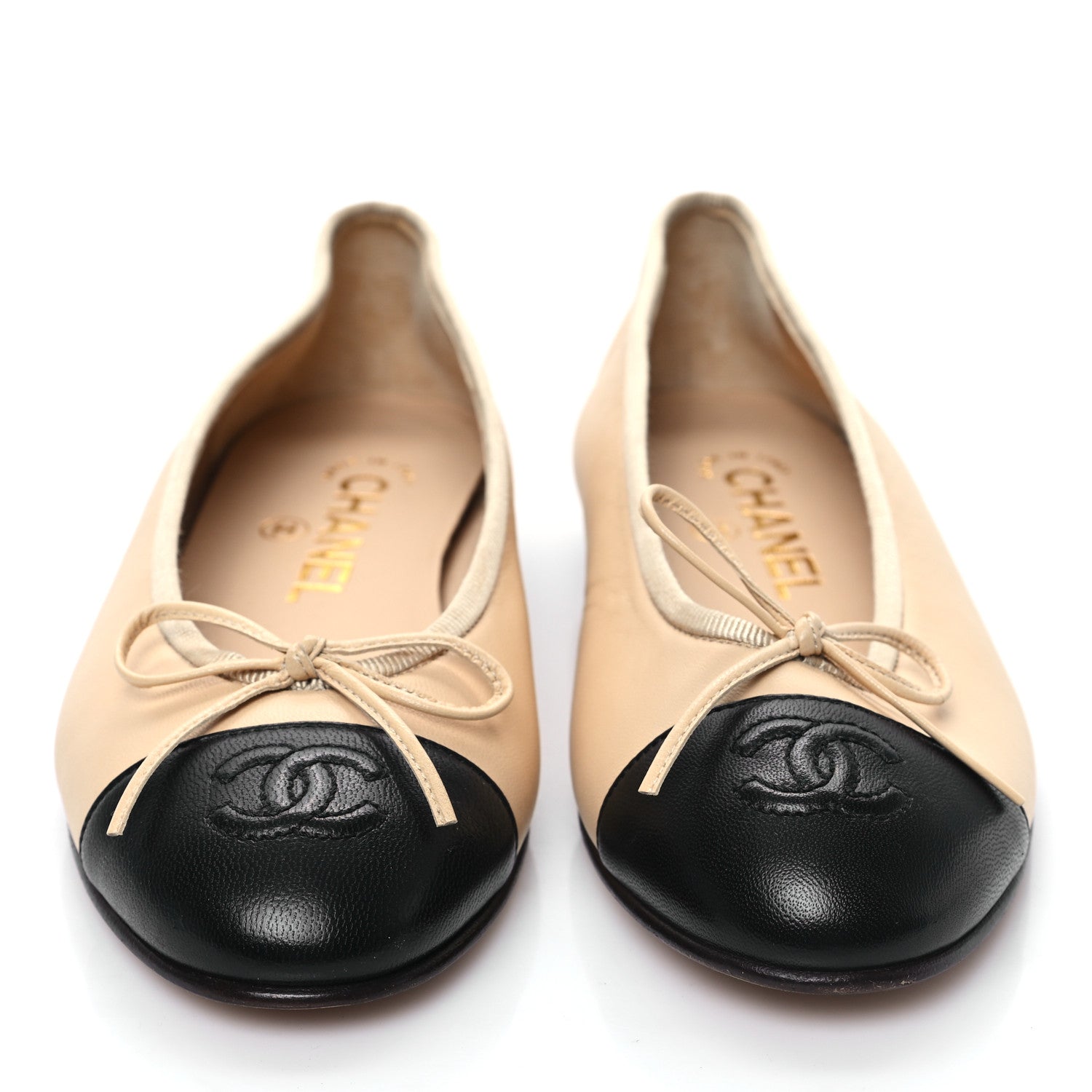 Chanel Flat Cap Beige And Black