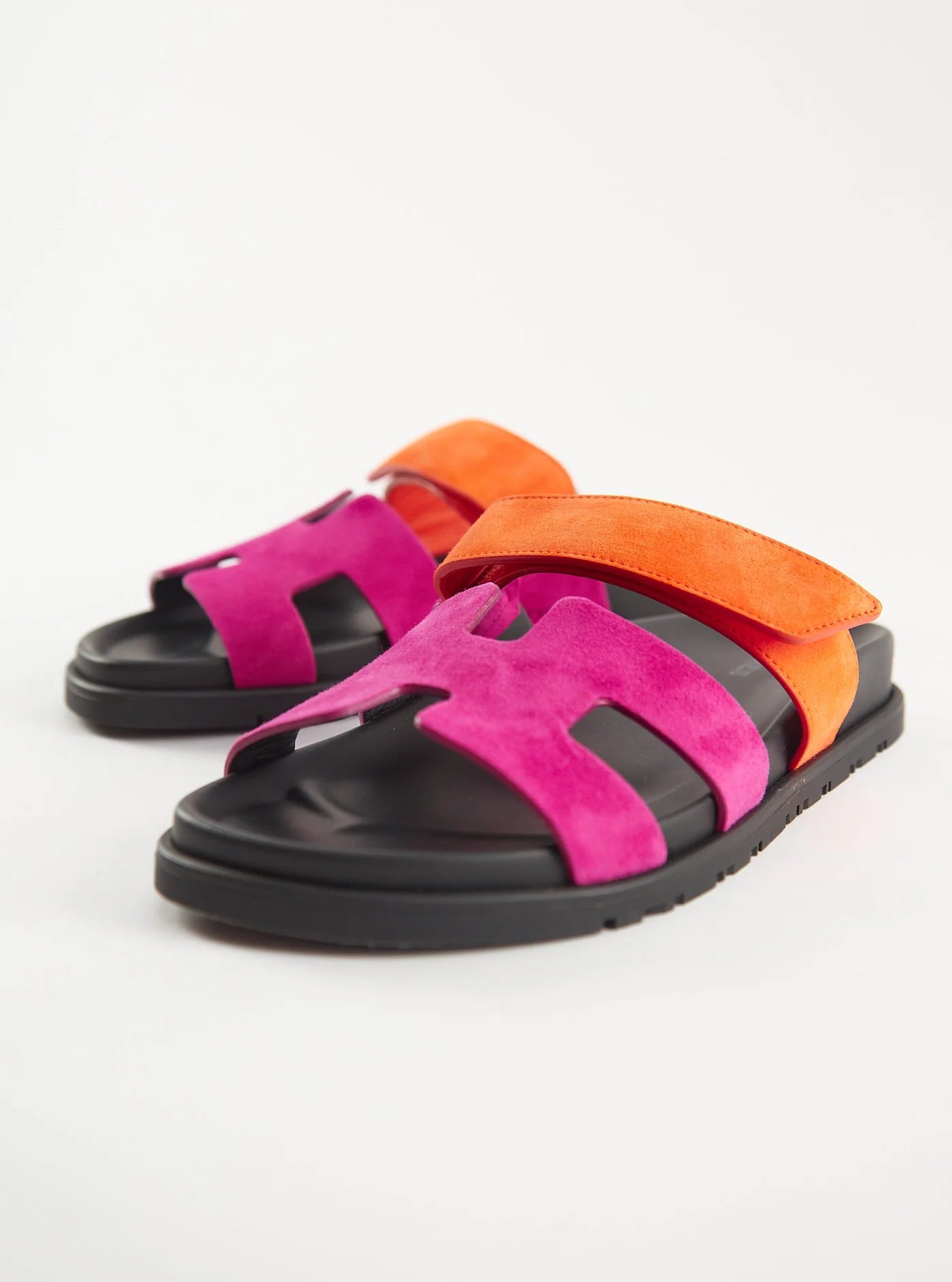 Hermes Chypre Orange And Pink suede