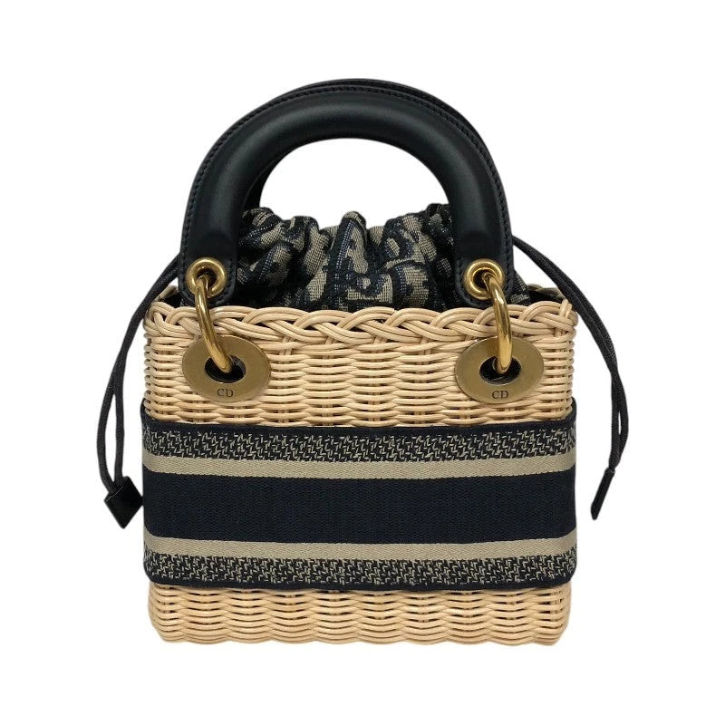 Christian Dior Lady Dior Mini Beige WickerOblique Jacquard