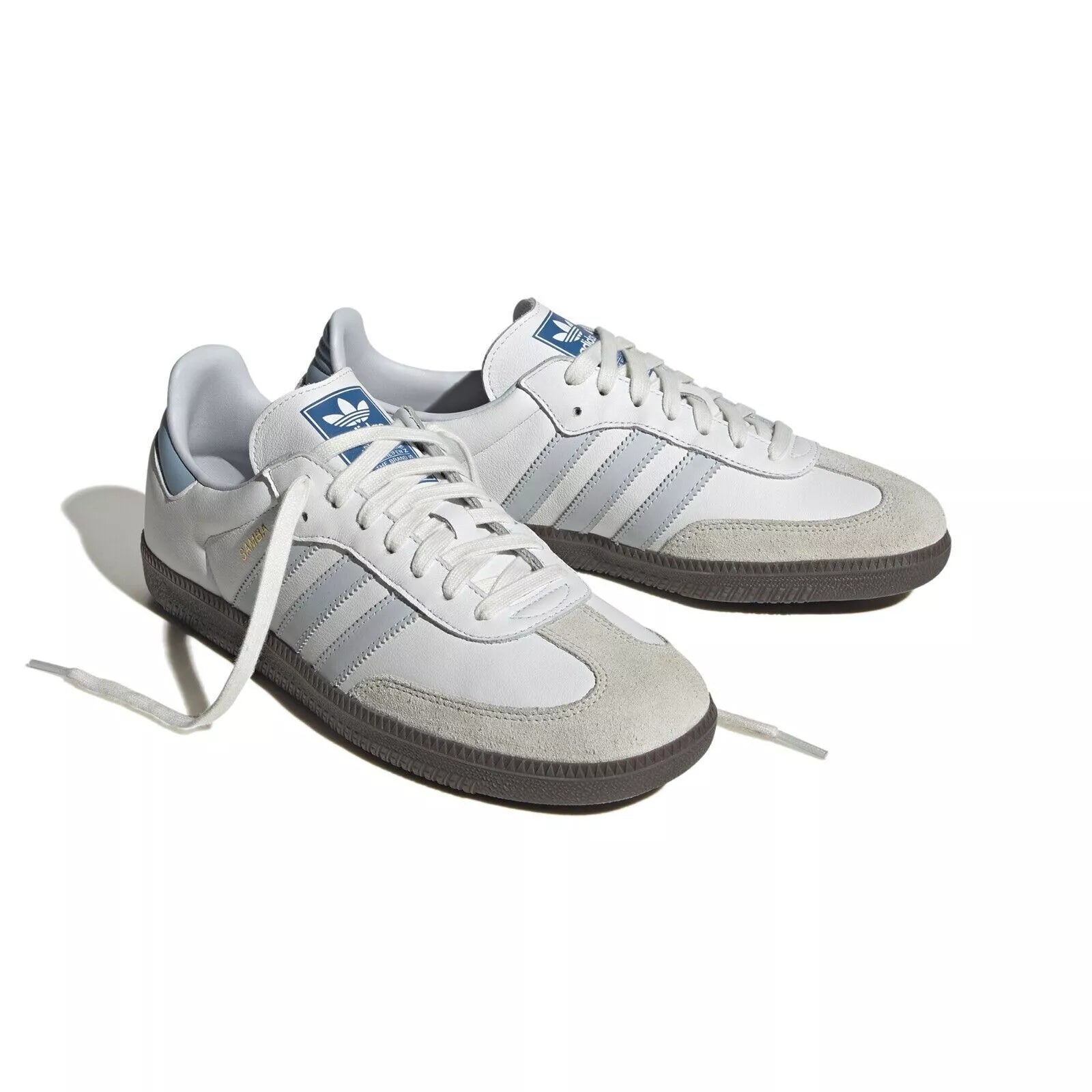 Adidas Samba OG Shoes White Halo Blue Gum NEW