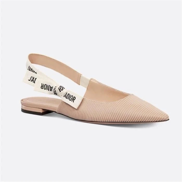 Dior J'Adior Canvas Flat Beige
