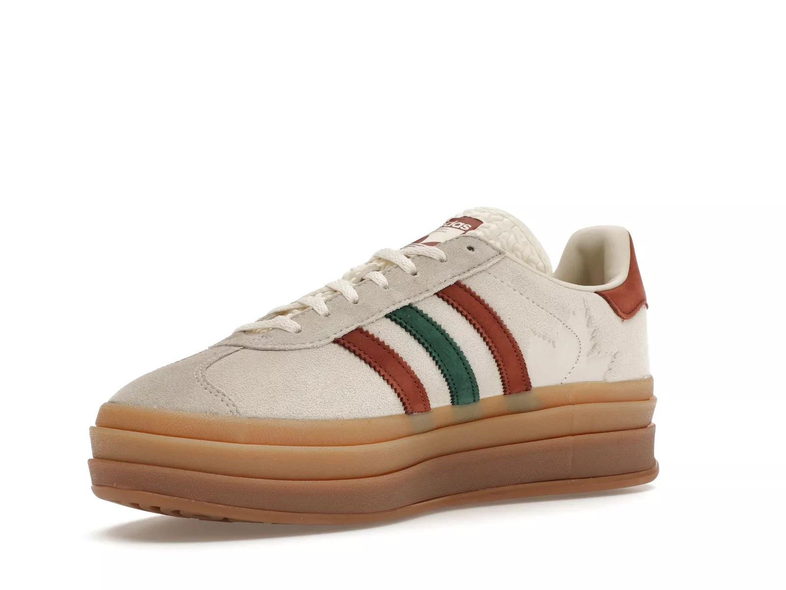 Adidas Gazelle 'Bold Cream White Wild Sepia Collegiate Green