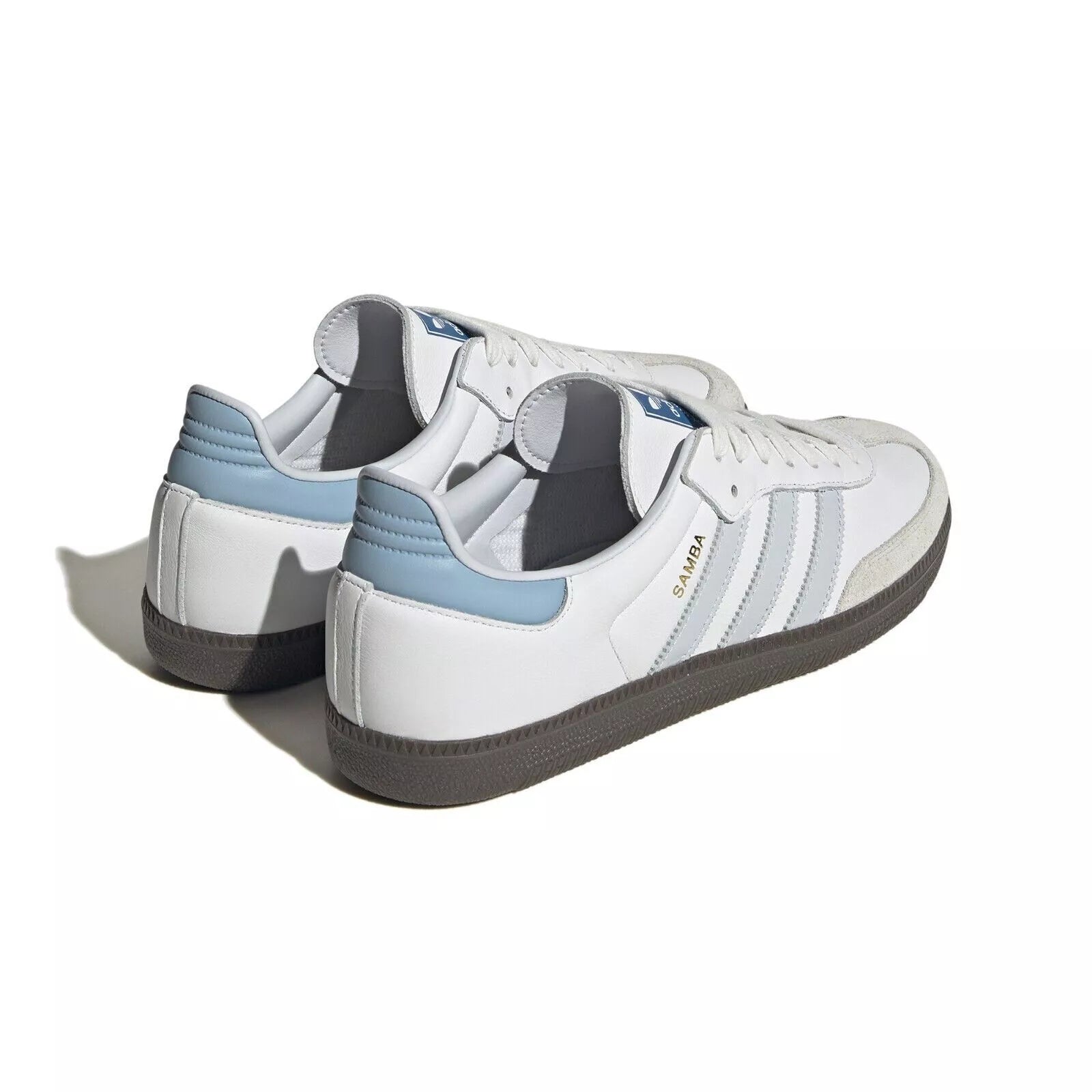 Adidas Samba OG Shoes White Halo Blue Gum NEW