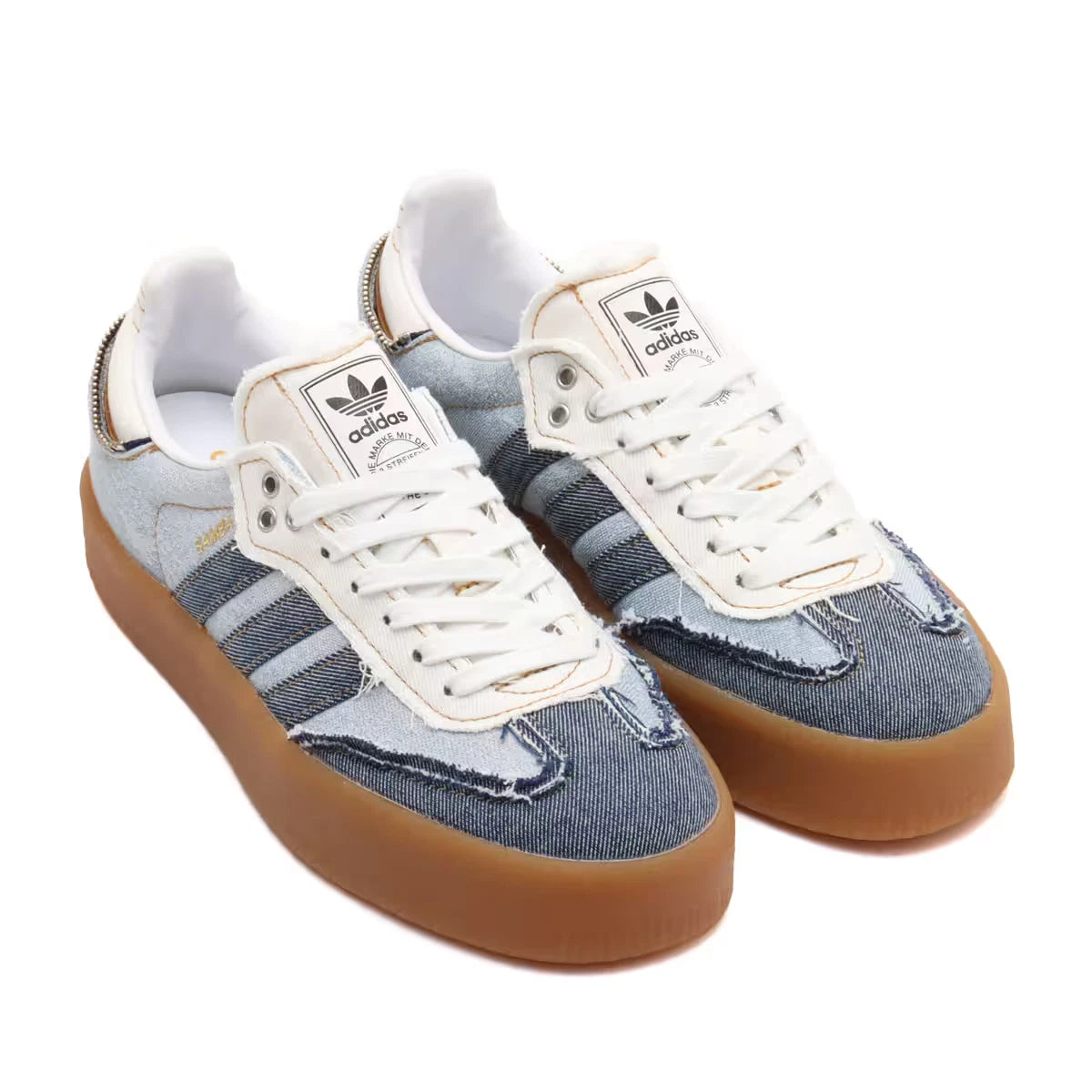 adidas SAMBA W atmos pink "Stacked Denim" GUM3