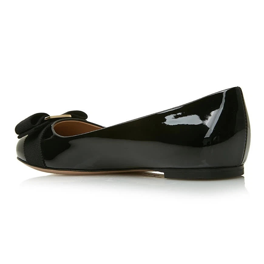 Salvatore Ferragamo Varina Black Patent Leather