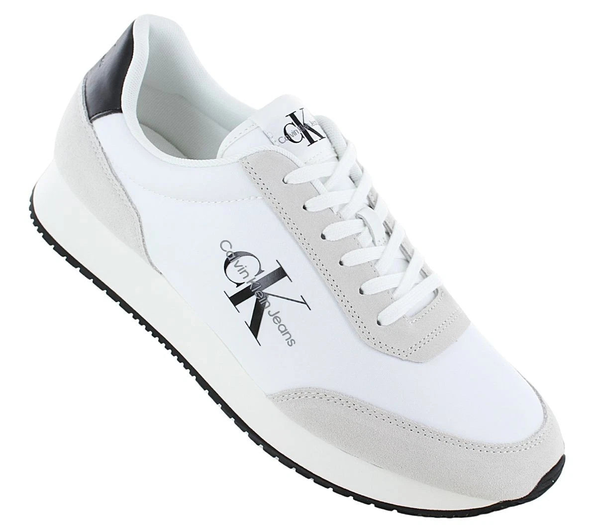 Calvin Klein Retro Runner Low Laceup - Men's Sneakers Shoes White