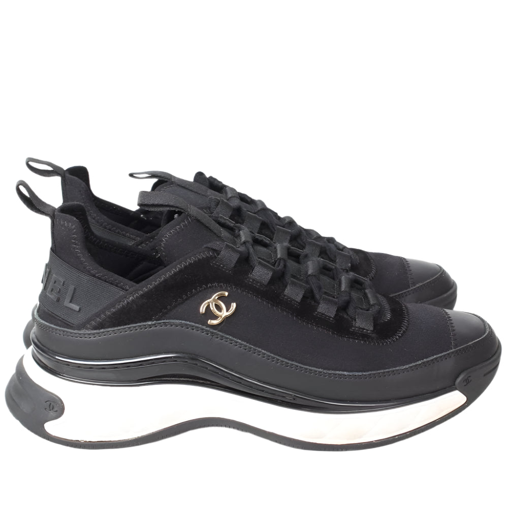 CHANEL Mixed Fiber Black Sneaker
