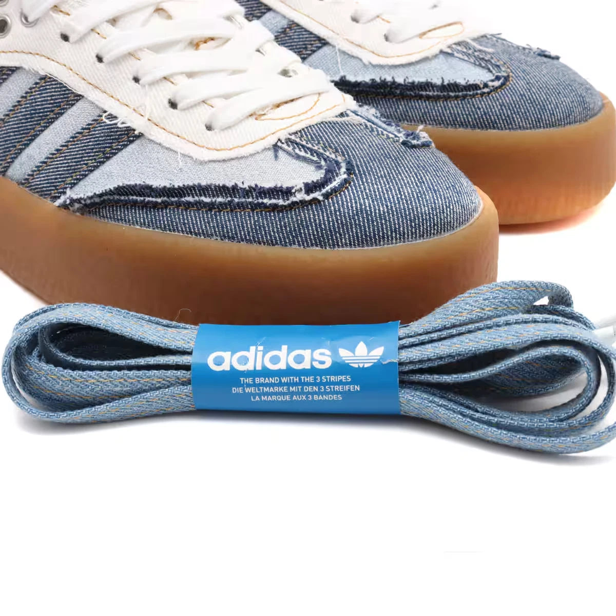 adidas SAMBA W atmos pink "Stacked Denim" GUM3