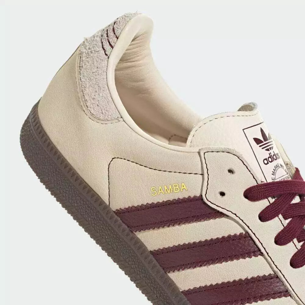 adidas Originals WMNS Samba OG Wonder White Maroon Putty Grey
