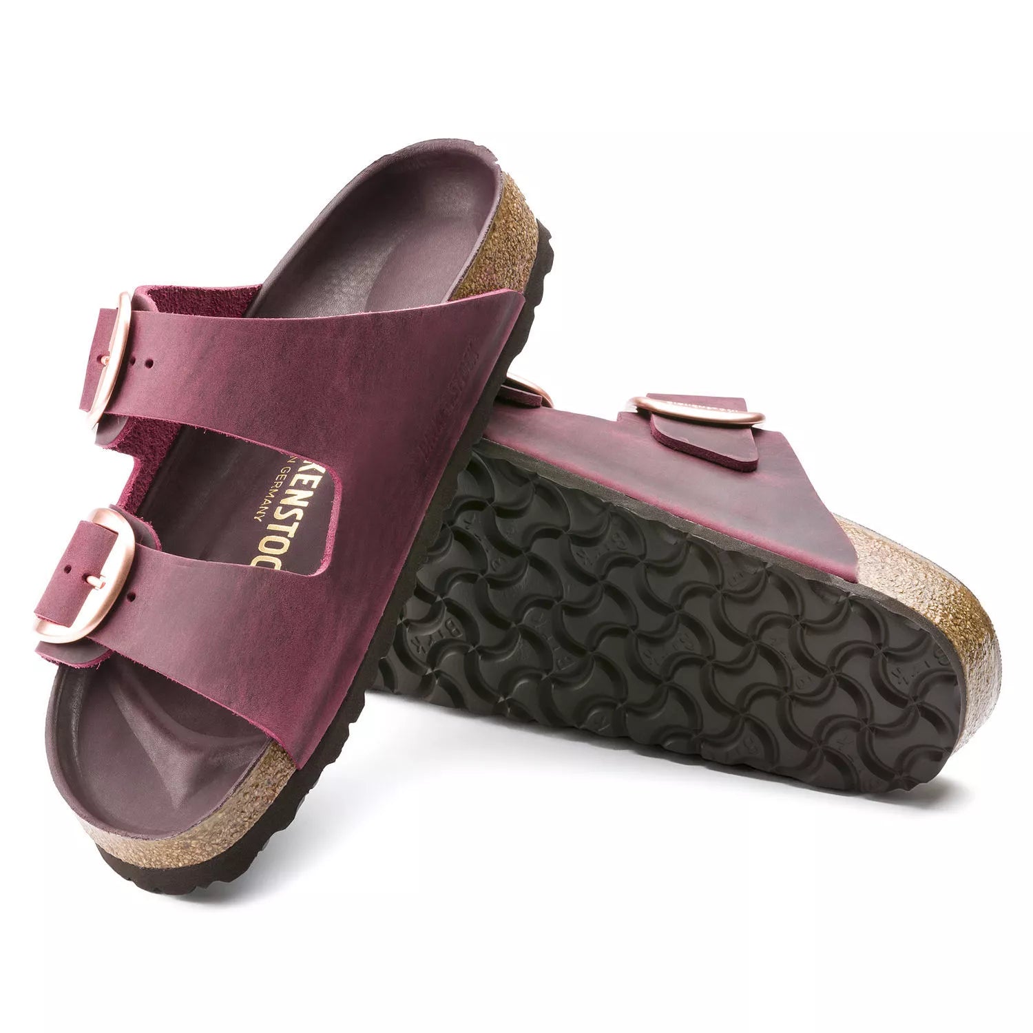 Birkenstock Leather ARIZONA Maroon Red