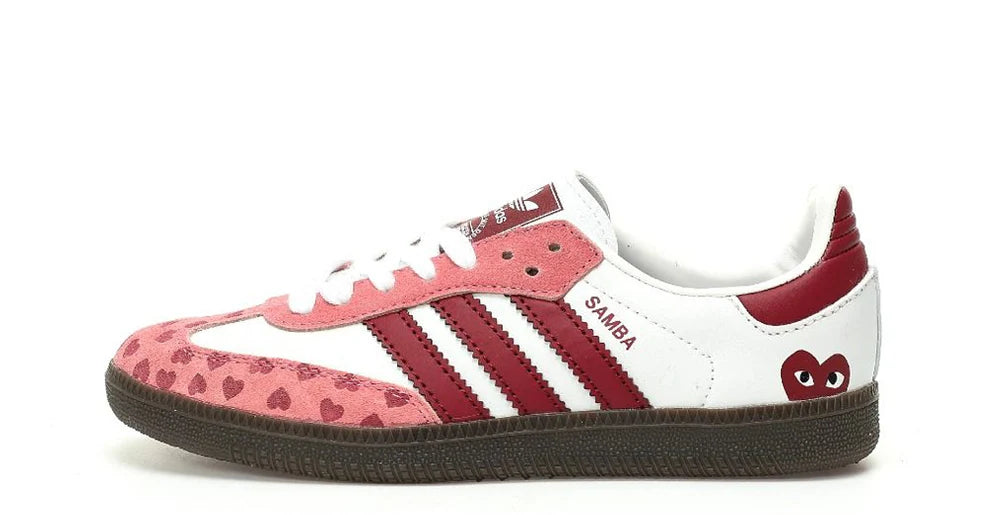 Adidas Samba Og Hearts White  Red