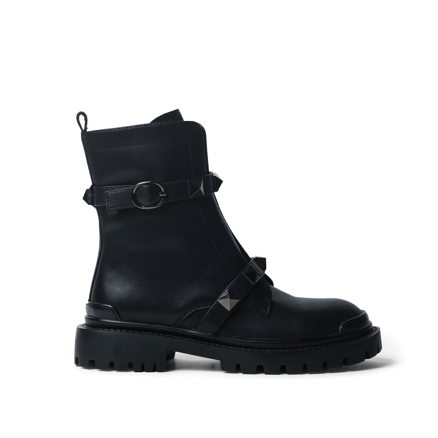 Valentino Garavani Roman Stud Combat Boots "Black"