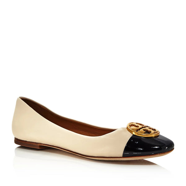 Tory Burch Chelsea Cap Toe Leather Ballet Flats