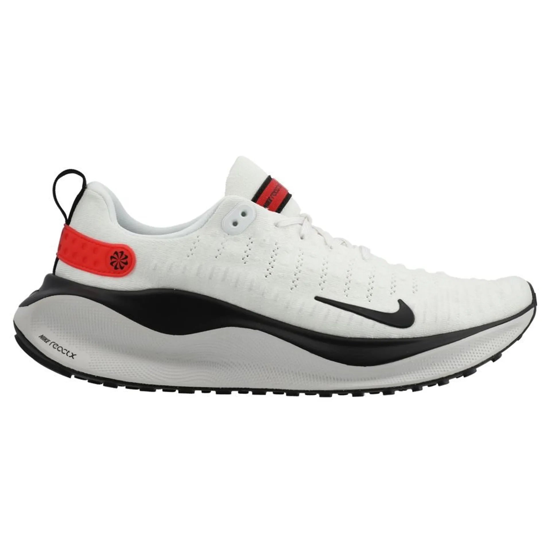 Nike React infinity Run Flyknit 4 sneakers in white and red