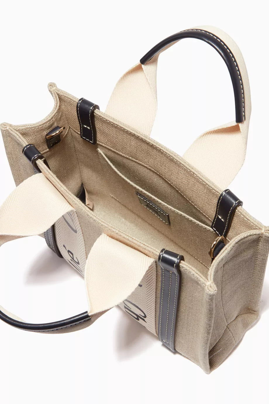 Chloe Small Woody Tote Bag Black in Canvas