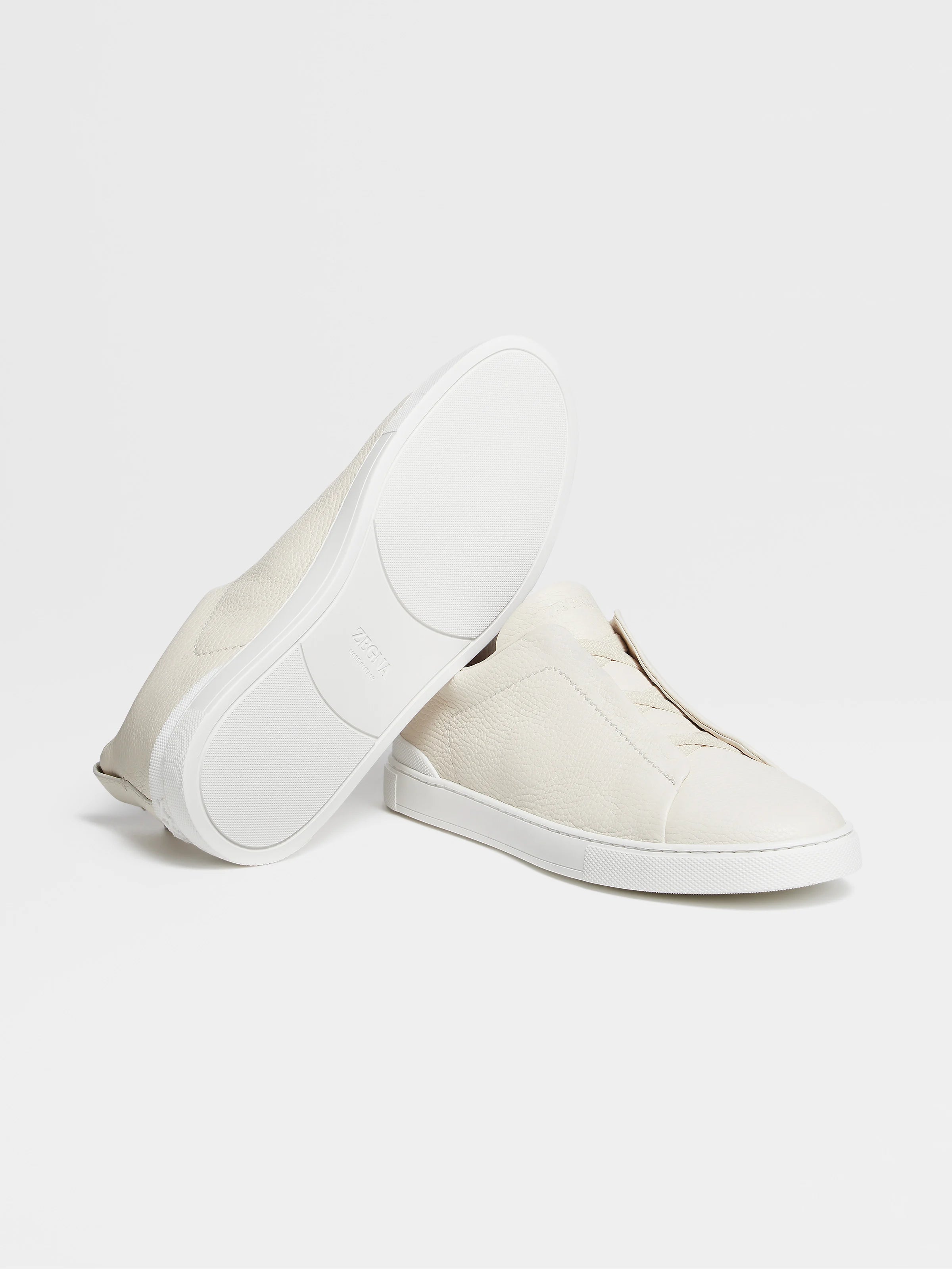 Zegna Off White Triple Stitch Sneakers