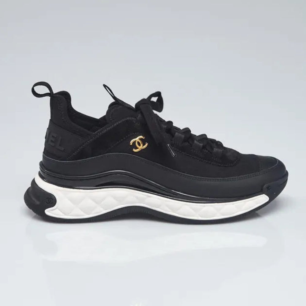 Chanel Wmns Velvet Calfskin & Mixed Fibers Sneaker 'Ivory'