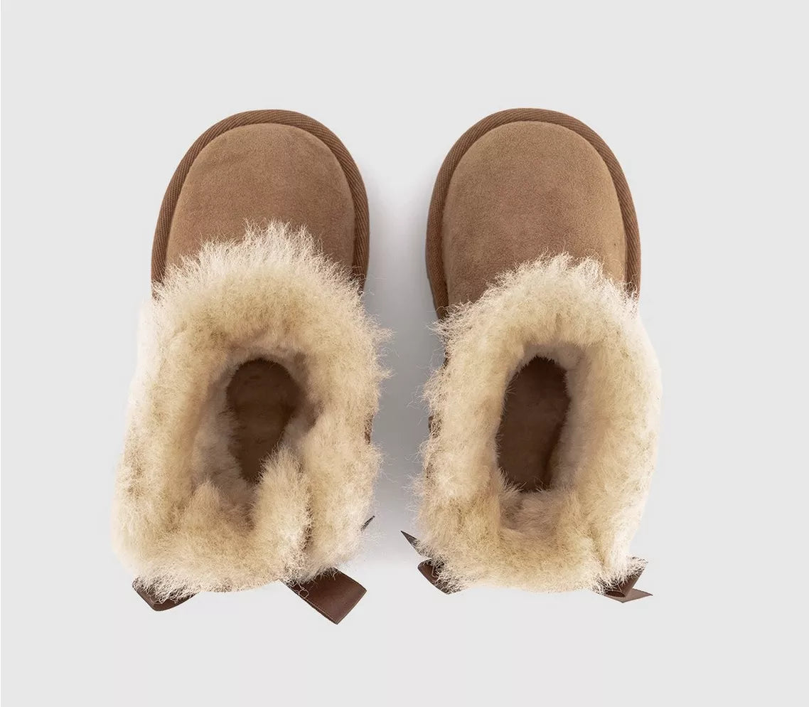 UGG Toddler Mini Bailey Bow II Boots  Chestnut