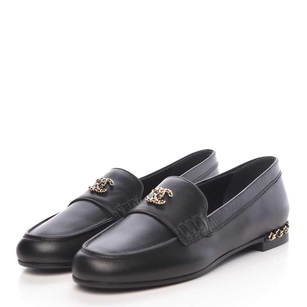 Chanel Moccasins Lambskin & Black