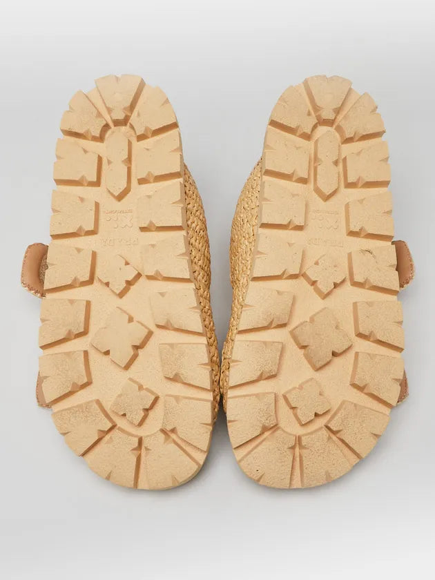 Prada Monolith crochet raffia-effect Slippers