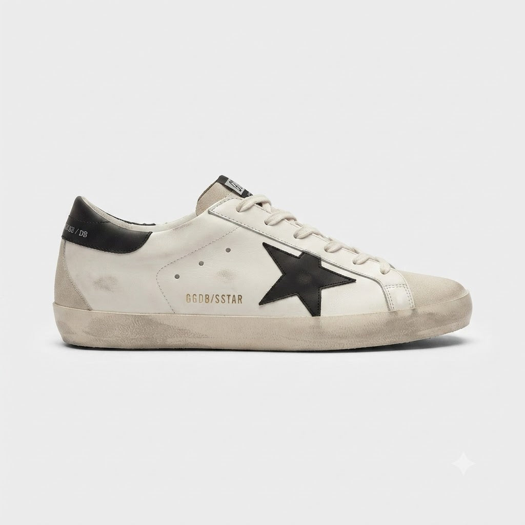 Golden Goose Superstar Sneakers white& Black Glitter Star
