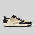 Nike Air Jordan 1 x Travis Scott Unisex Sneaker Beige and Black