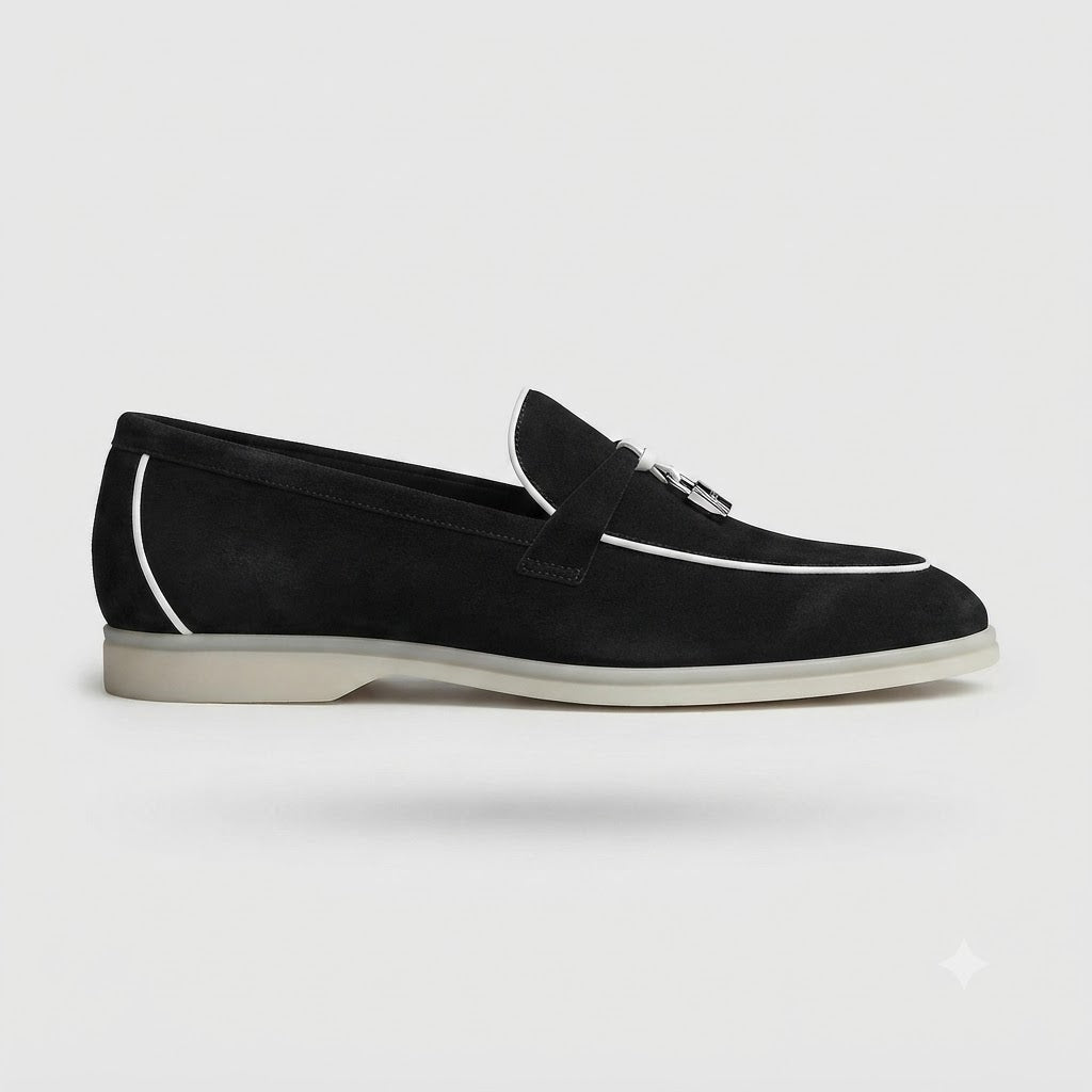Loro Piana Loafer Charm black white line