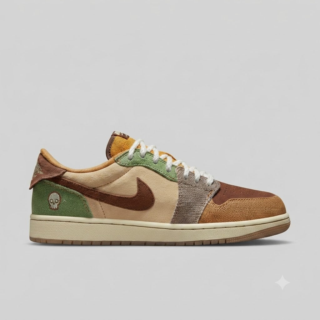 Nike Jordan 1 x Zion Williamson Retro Low OG Flax and Oil Green