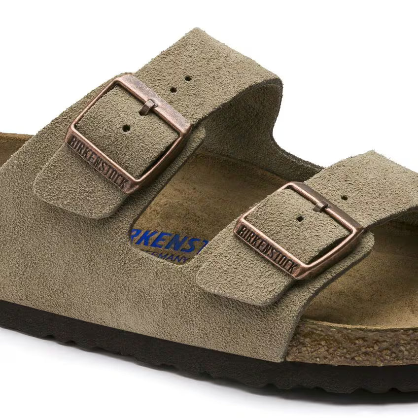 Birken Stock Arizona Suede Khaki