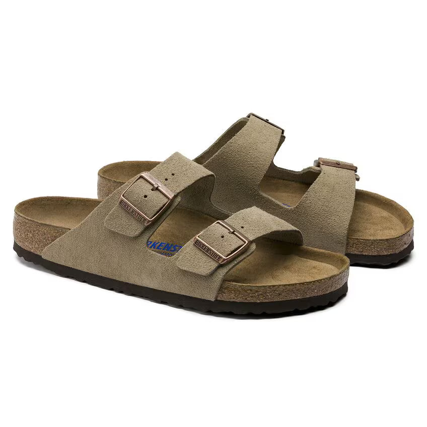 Birken Stock Arizona Suede Khaki