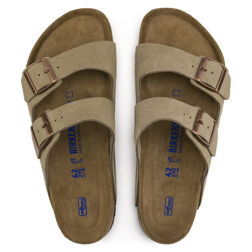 Birken Stock Arizona Suede Khaki