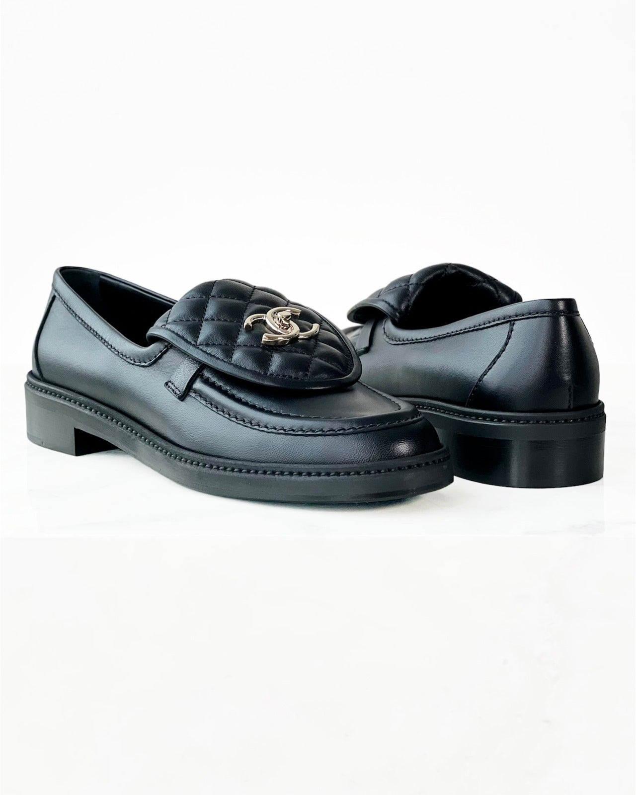 Chanel Moccasins Lambskin & Black