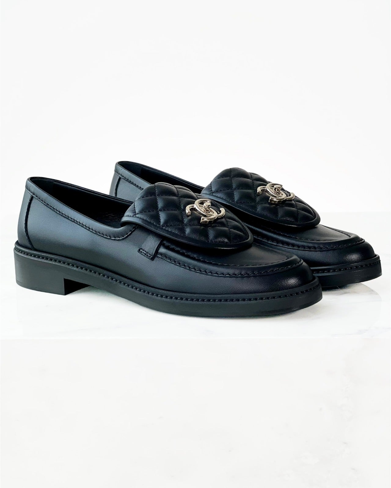 Chanel Moccasins Lambskin & Black