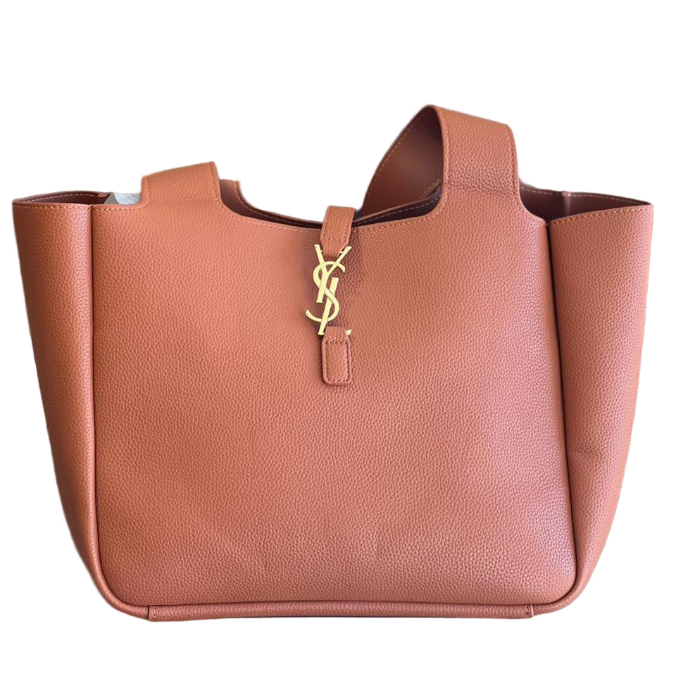 Saint Laurent Le 5 À 7 Supple Large Bag in Brown