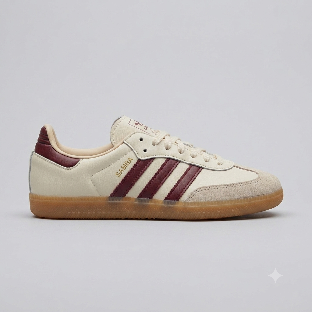 Adidas Samba Og Shoes - beig maroon
