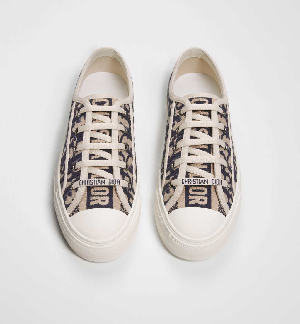 Dior Sneaker Deep Blue Dior Oblique Embroidered Cotton