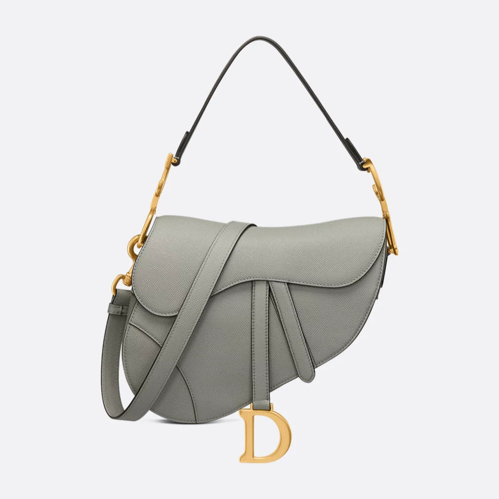 Dior Grey Saddle Bag with Strap