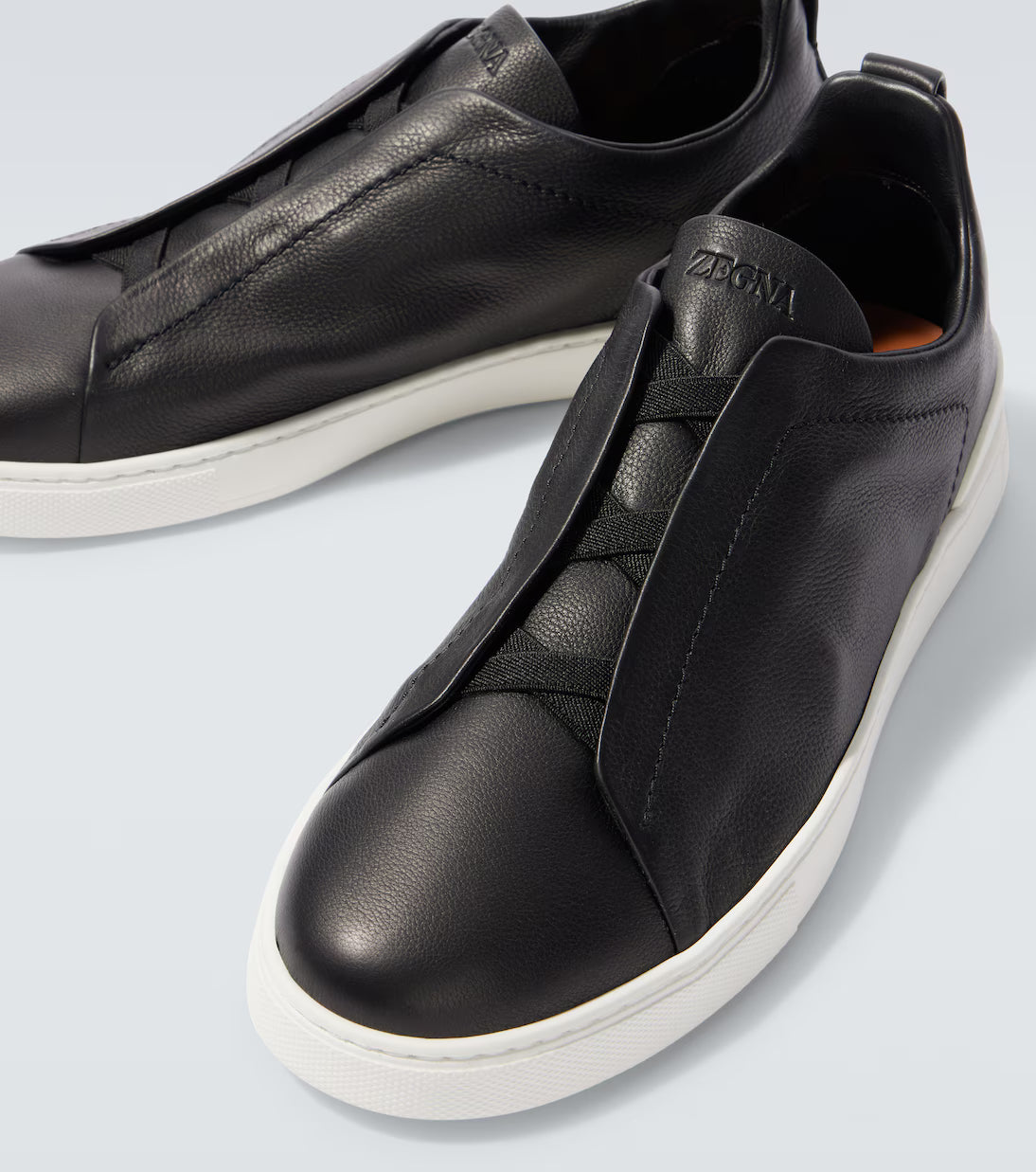 Zegna Black Canvas Triple Stitch