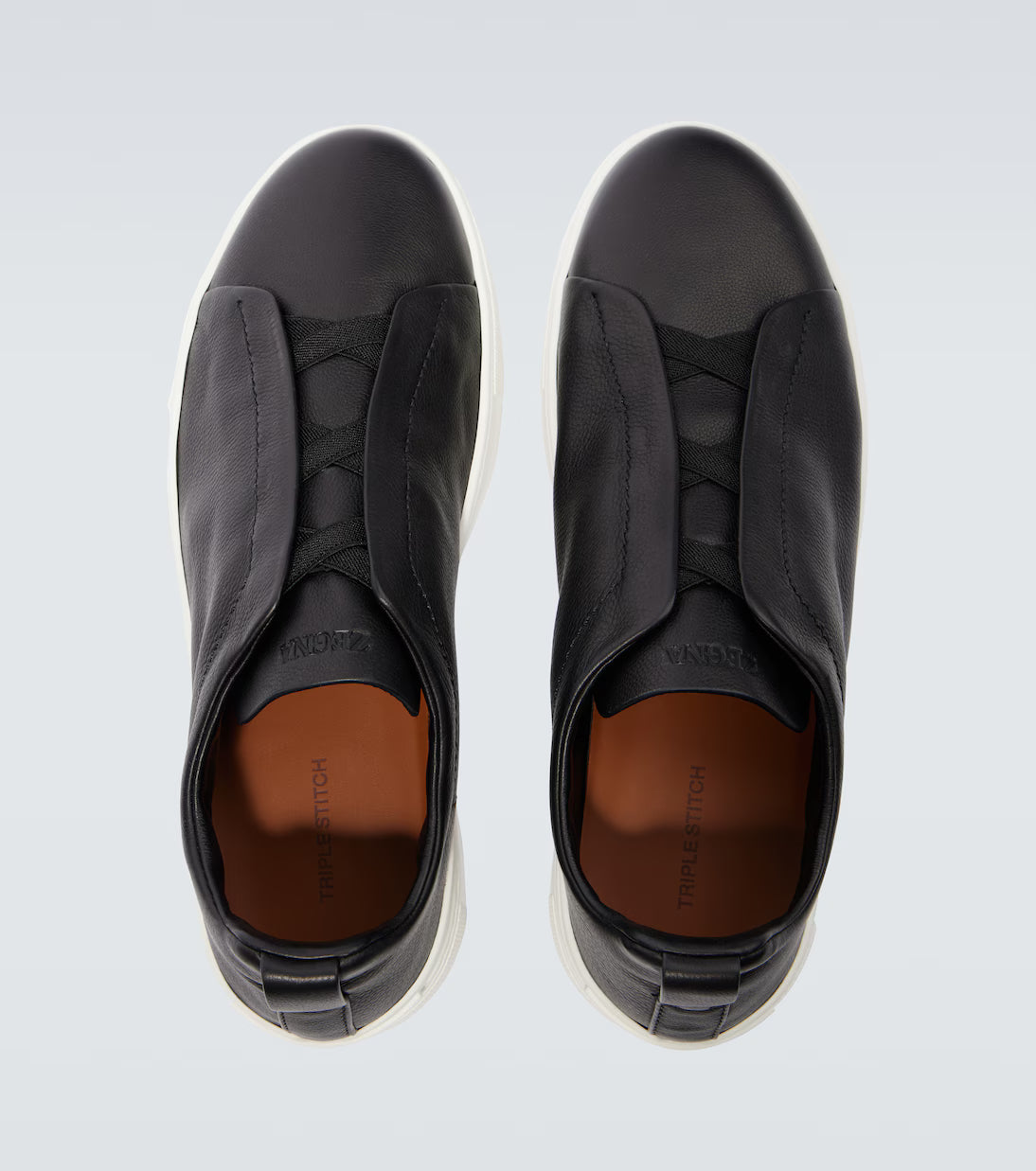 Zegna Black Canvas Triple Stitch