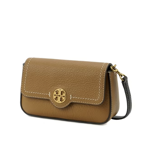 Tory Burch, pebbled flap closure, cross-body bag