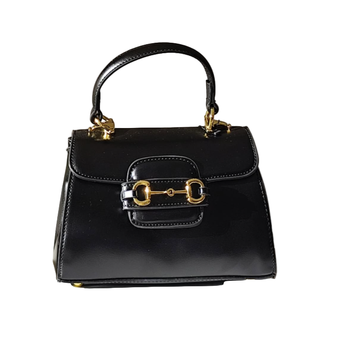 Gucci Horsebit 1955 medium top handle bag in black leather