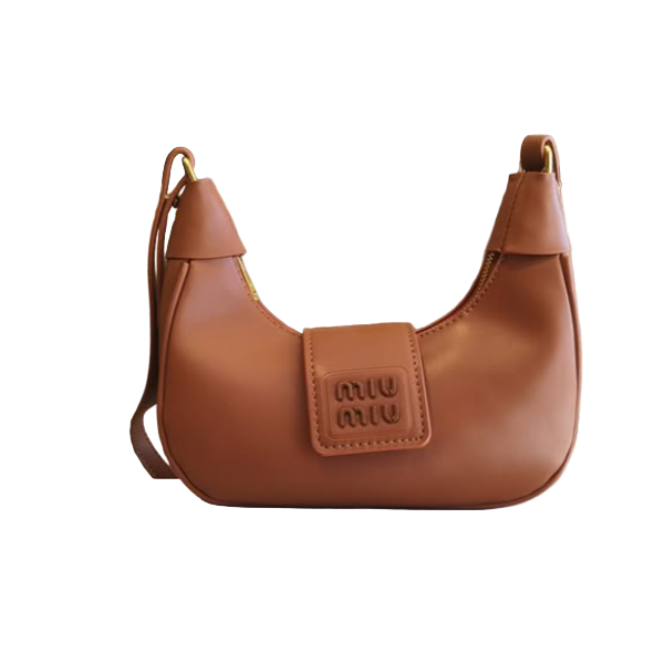 MIU MIU Softie Leather Shoulder Bag honey