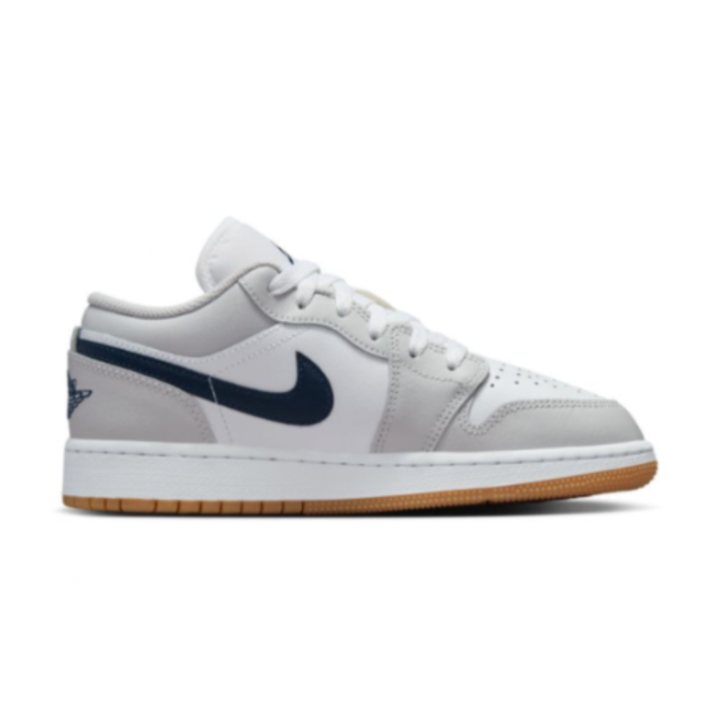 Nike GRADE-SCHOOL AIR JORDAN 1 LOW White Grey/Midnight Navy
