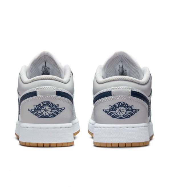 Nike GRADE-SCHOOL AIR JORDAN 1 LOW White Grey/Midnight Navy