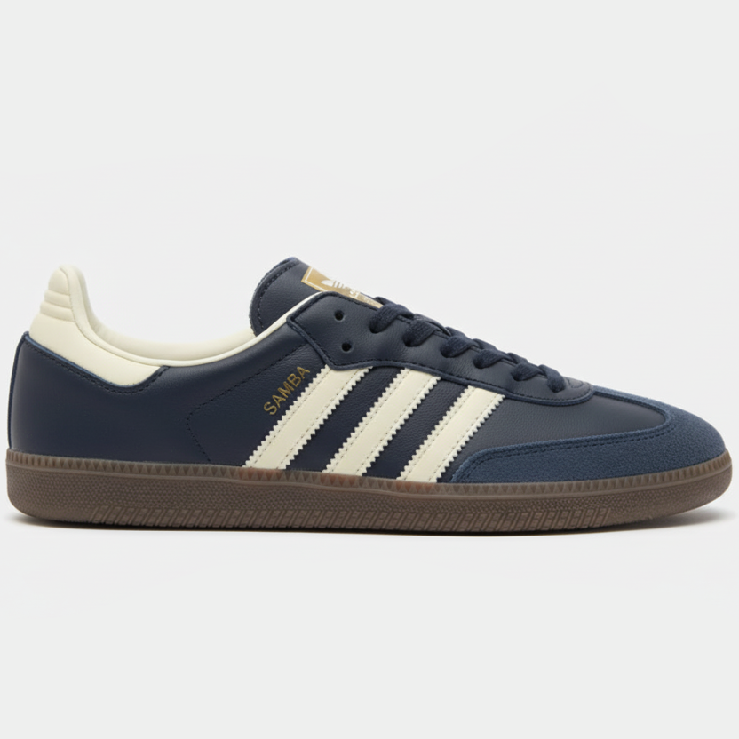 Adidas Original Samba Og Leather Dark Blue  White
