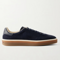 Loro piana Tennis Walk -Trimmed Suede Sneakers navy